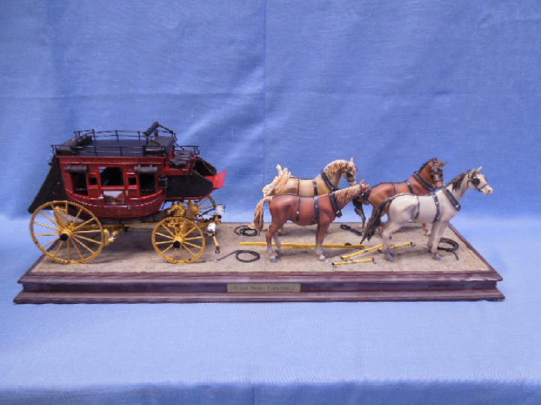 Franklin Mint Wells Fargo Stagecoach & Horse Set