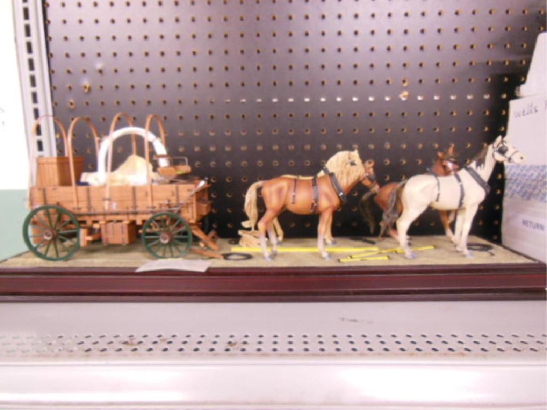 Franklin Mint Chuck Wagon & Horse Team Display (1 of 5)