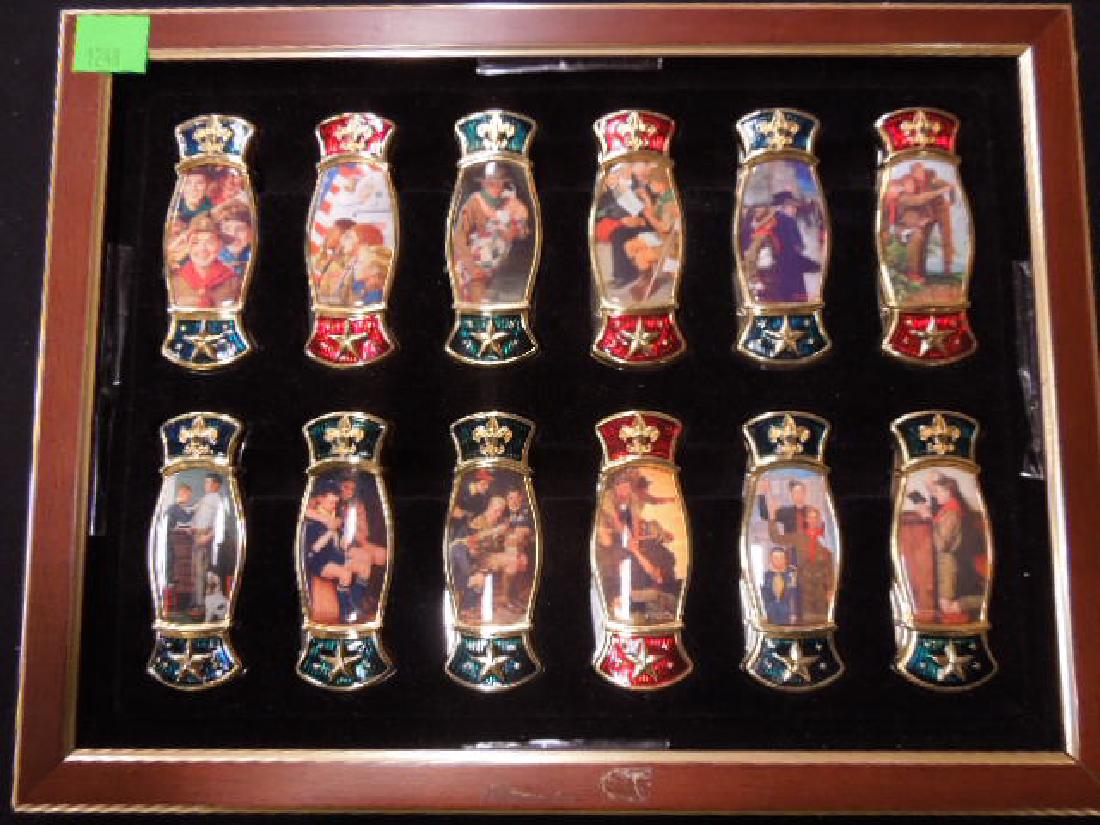 Set Franklin Mint Boy Scout Collector Knives (1 of 6)
