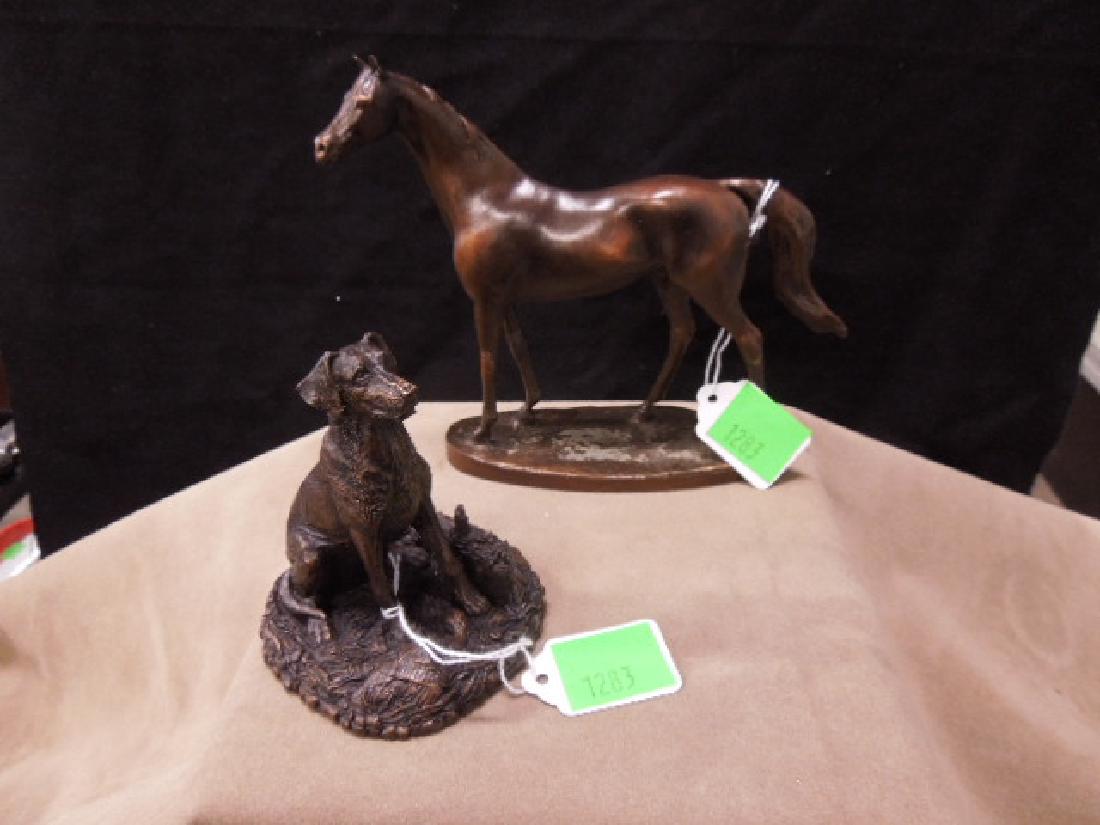 2 Bronze Coated Franklin Mint Figurines (1 of 2)