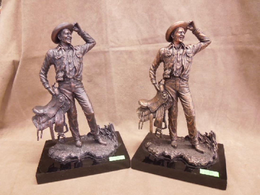 2 Franklin Mint Ronald Reagan Cowboy Figurines (1 of 3)