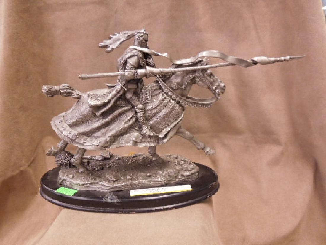 Franklin Mint Pewter Knight Sculpture (1 of 6)