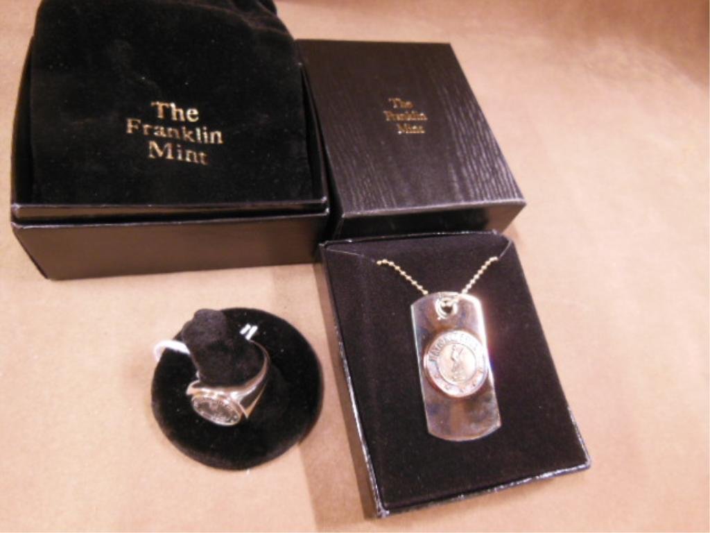 Franklin Mint Sterling Service tag and ring (1 of 4)