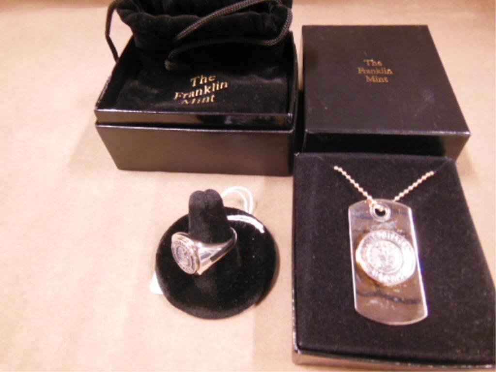Franklin Mint Sterling Service tag and ring (1 of 4)