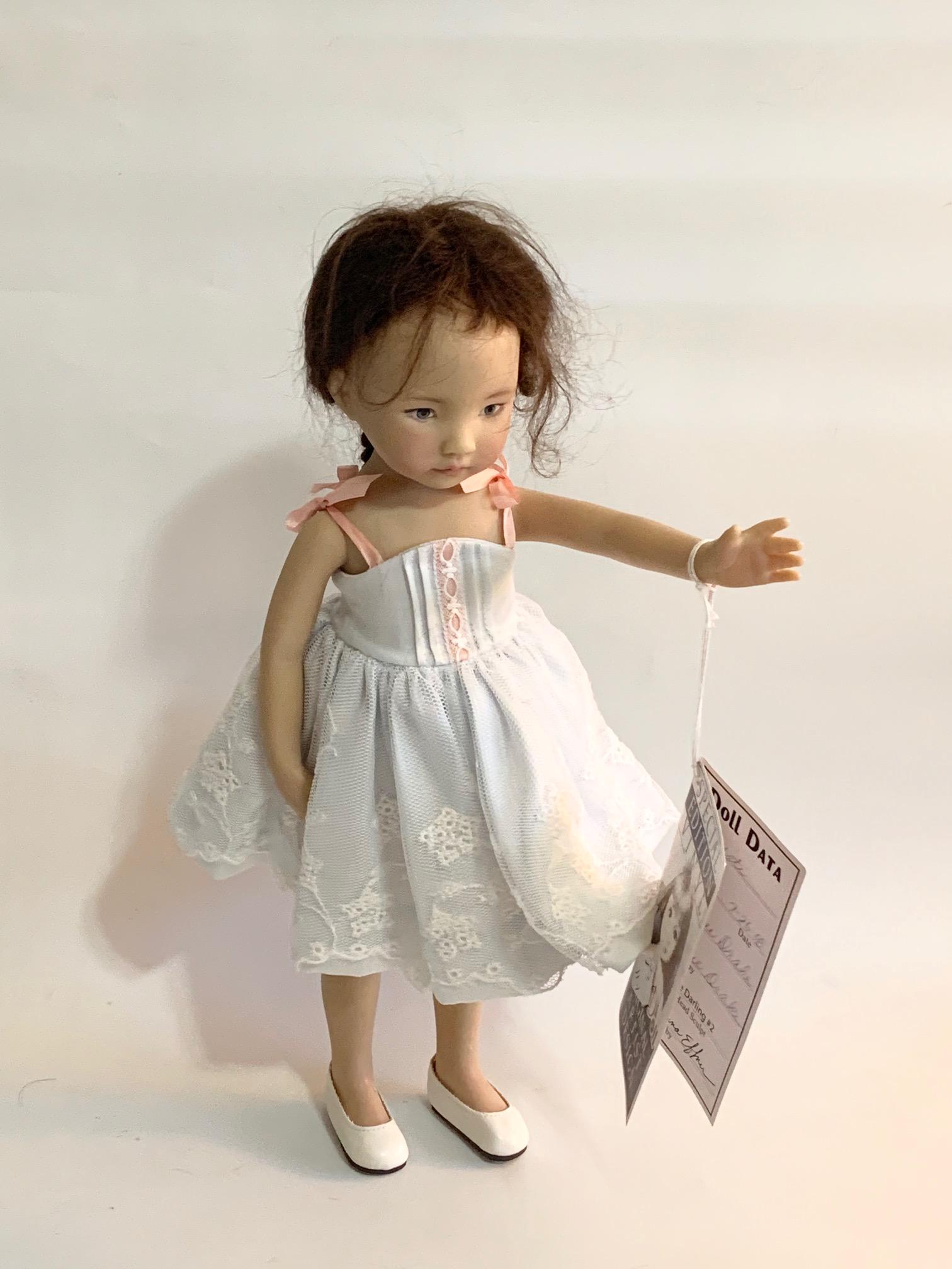 B12: Kristi-1999 Dianna Effner Doll Little Darling #2: Kristi-1999 Dianna Effner Artist doll-Little Darling #2 14" vinyl with Hang Tag; all original clothes and wig. We do our best to list all possible flaws, these are vintage/antique dolls and are NOT pe