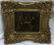 OIL PAINTING OF THREE MEN ON METAL PLAQUE SIGNED