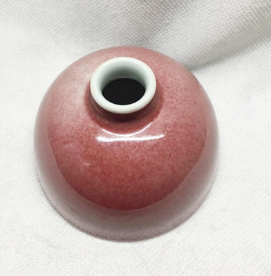 CHINESE PORCELAIN RED GLAZE TAIBAI ZUN WATER CONTAINER (1 of 3)