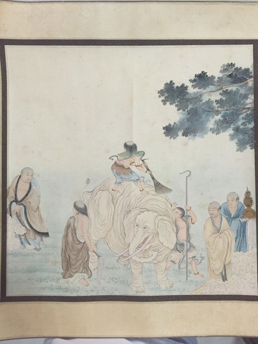 CHINESE SCROLL PAINTING OF LOHAN (1 of 4)