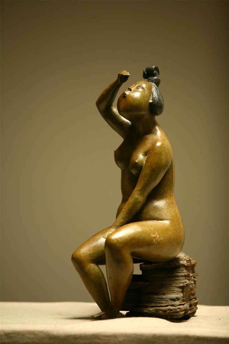 CHINESE CONTEMPORARY ART BRONZE SCULPTURE BY BAOXIAOYU (1 of 5)