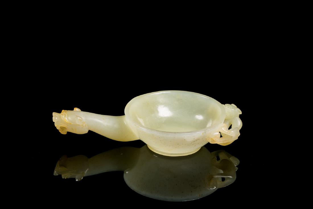 CHINESE NEPHRITE JADE CARVED DRAGON CUP (1 of 5)