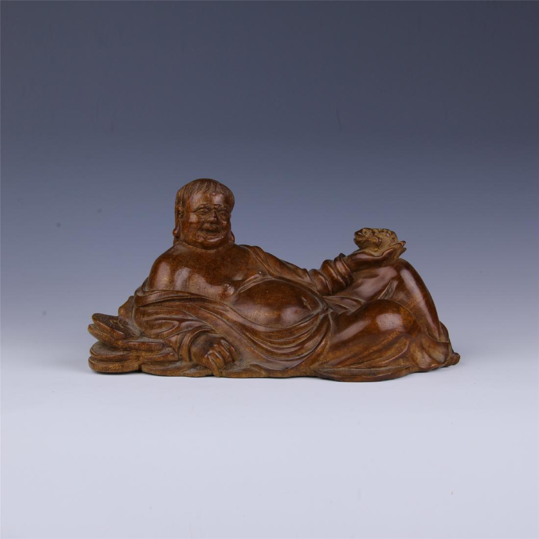 CHINESE HUALI SEATING BUDDHA (1 of 9)