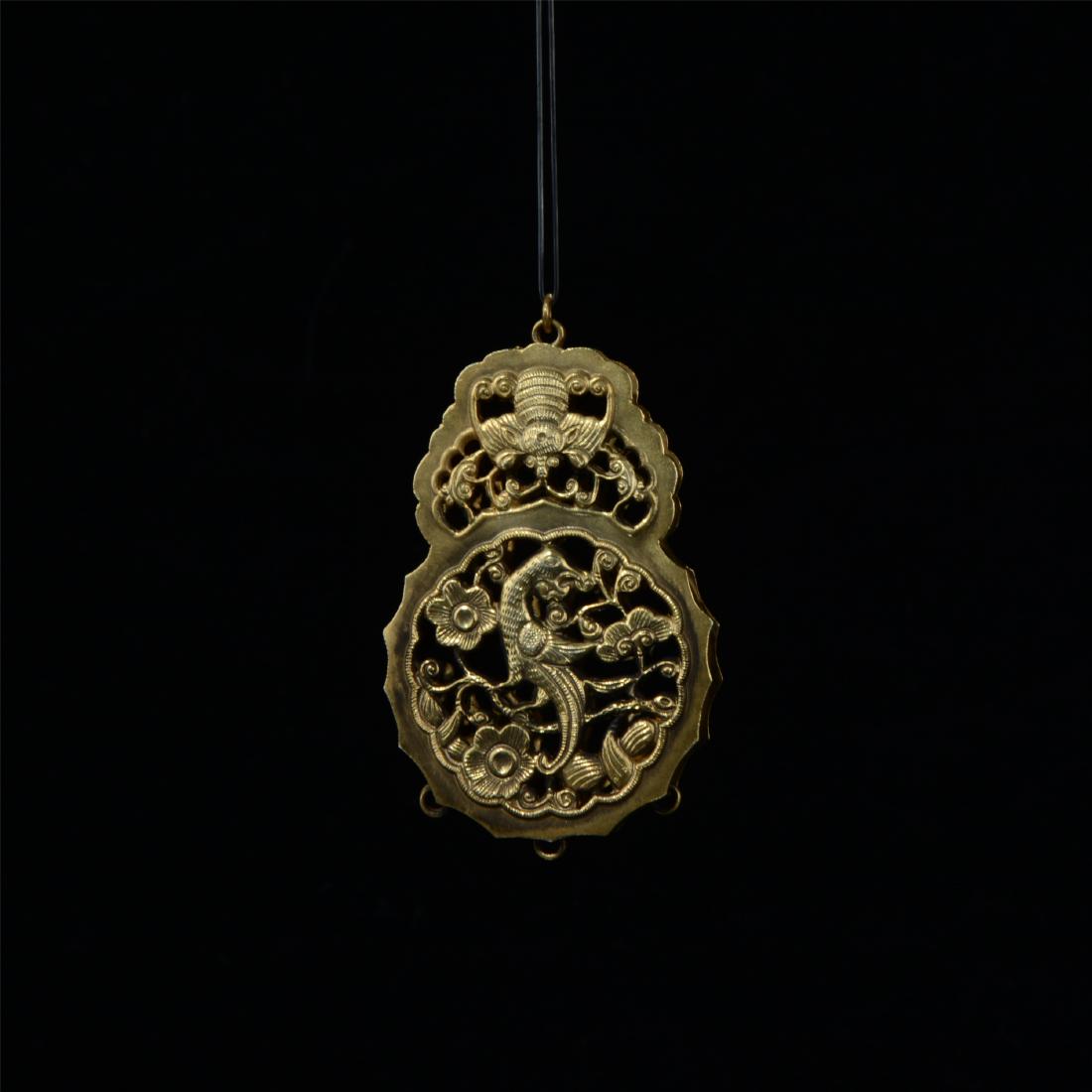 CHINESE GILT SILVER INSENCE CAGE (1 of 10)