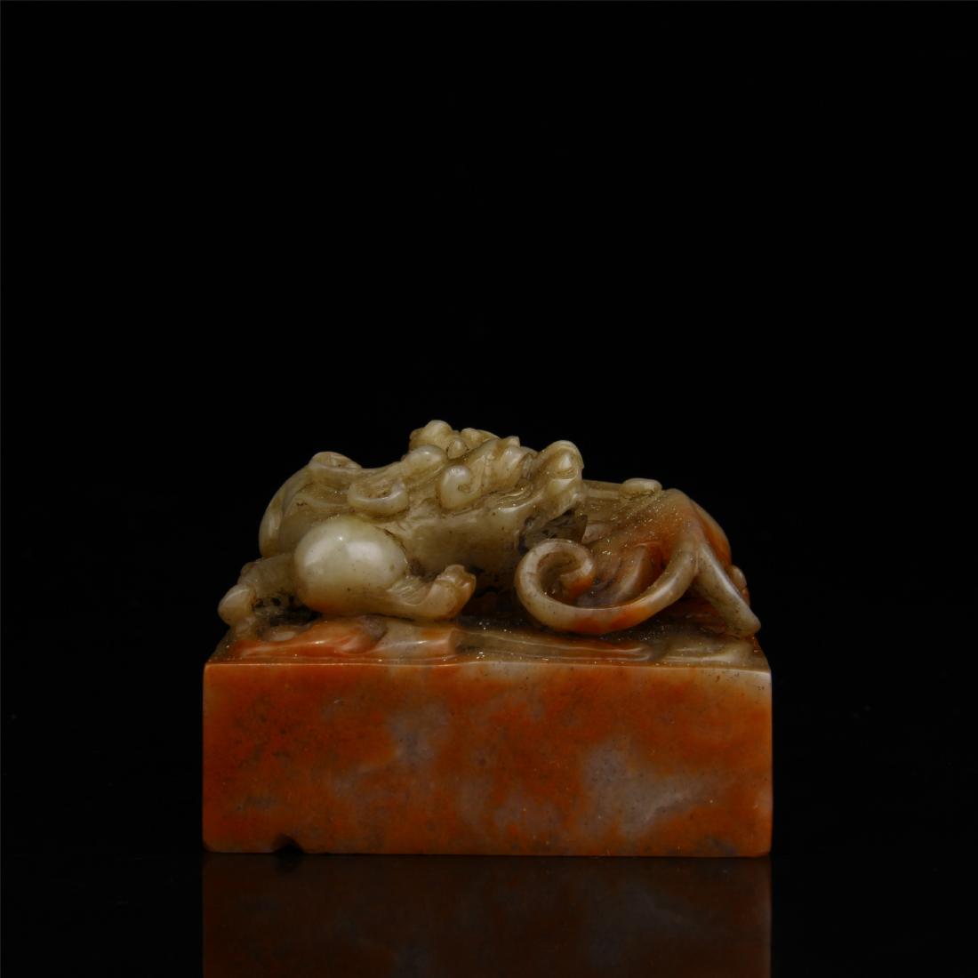 CHINESE SOAPSTONE DRAGON SEAL (1 of 7)
