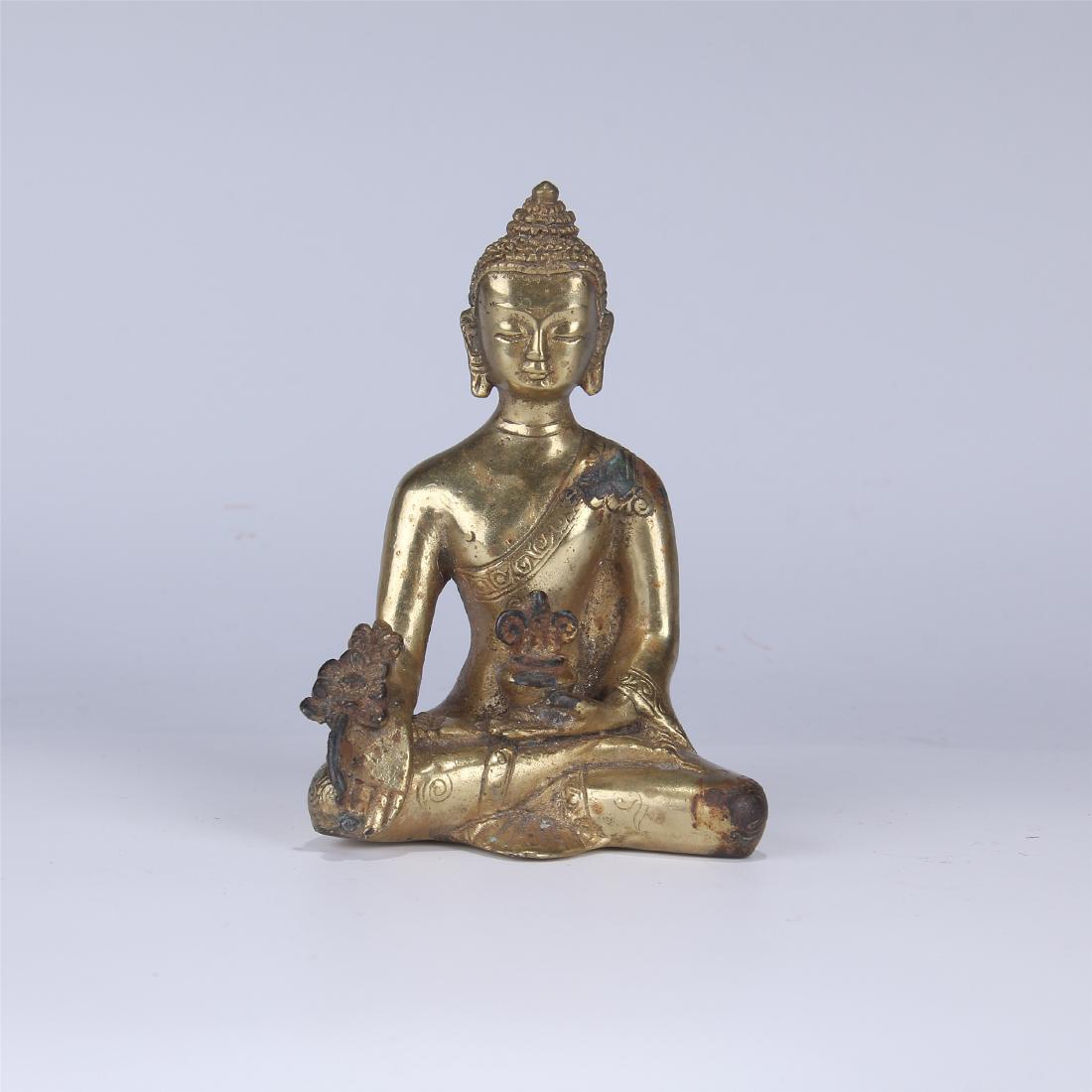 CHINESE COPPER SEATED BUDDHA (1 of 6)
