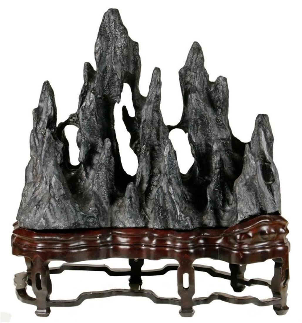 CHINESE LINGBI STONE MOUNTAIN SCHOLAR'S ROCK WITH (1 of 2)