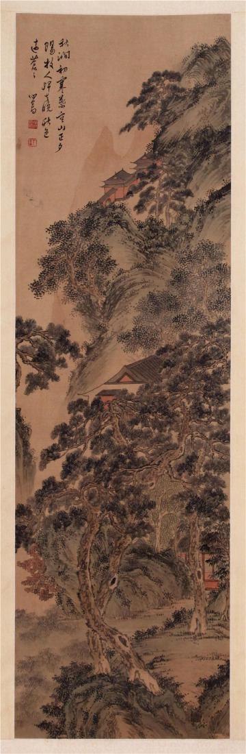 CHINESE SCROLL PAINTING OF MOUNTAIN VIEWS (1 of 4)