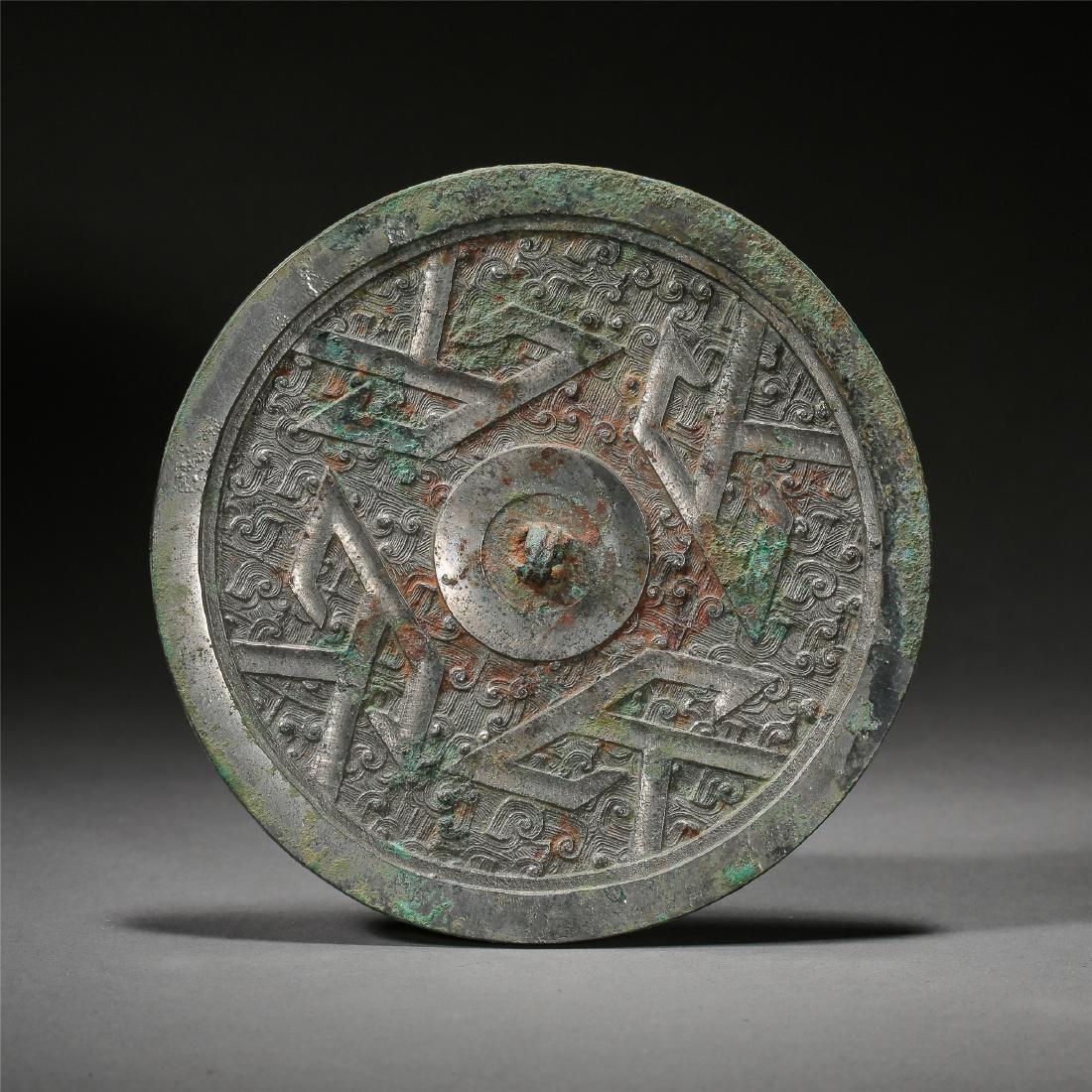 CHINESE BRONZE ROUND MIRROR TANG DYNASTY (1 of 9)