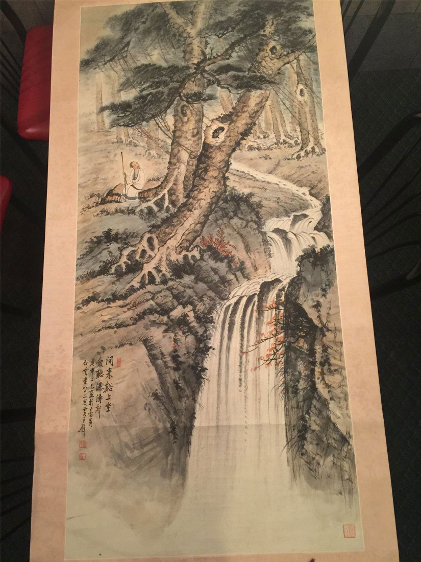 CHINESE SCROLL PAINTING BY HUANG JUNBI (1 of 7)