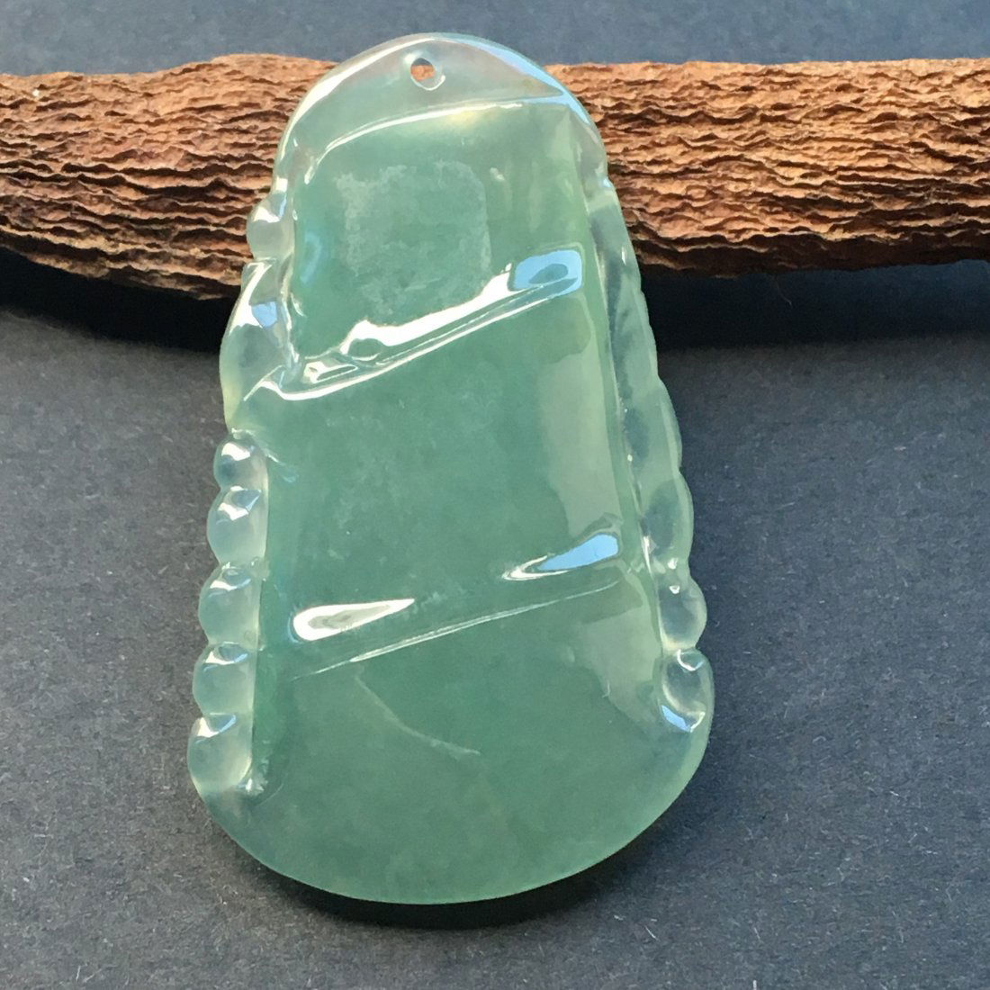 NATURAL JADEITE BAMBOO PENDANT (1 of 4)