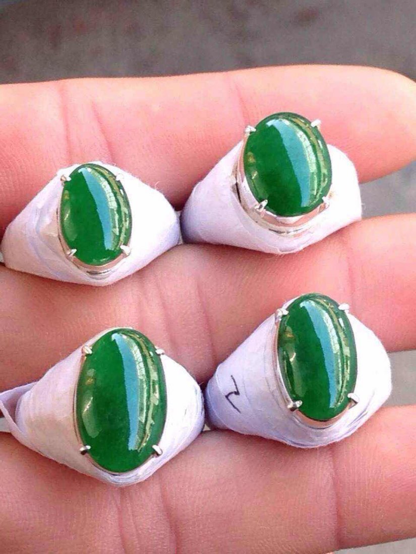 FOUR NATURAL JADETIE RING SURFACES (1 of 4)