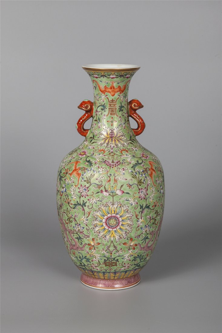 CHINESE PORCELAIN FAMILLE ROSE VASE (1 of 3)