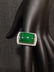 18K GOLD DIAMOND NATURAL JADEITE MAN'S RING - 2