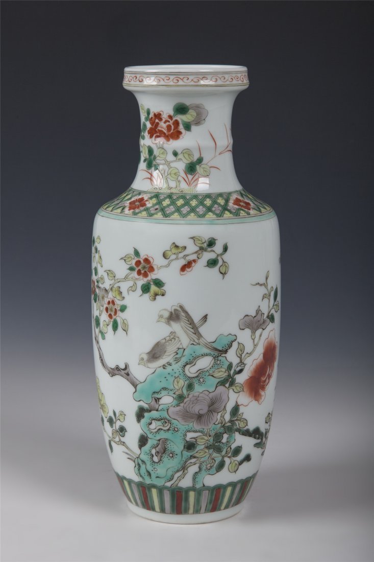CHINESE PORCELAIN FAMILLE ROSE VASE (1 of 3)