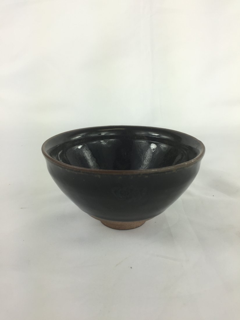 CHINESE PORCELAIN BLACK GLAZE TEA CUP (1 of 4)