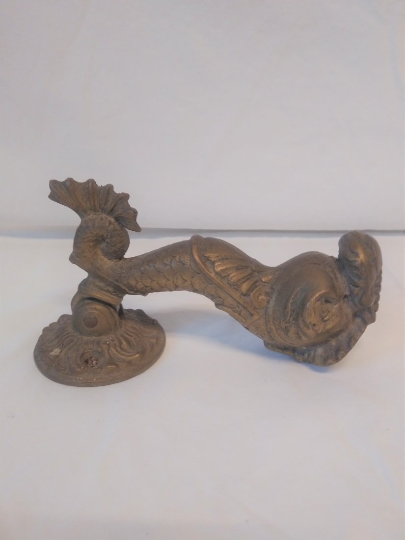 Brass French Dolphin Door Knocker (1 of 4)