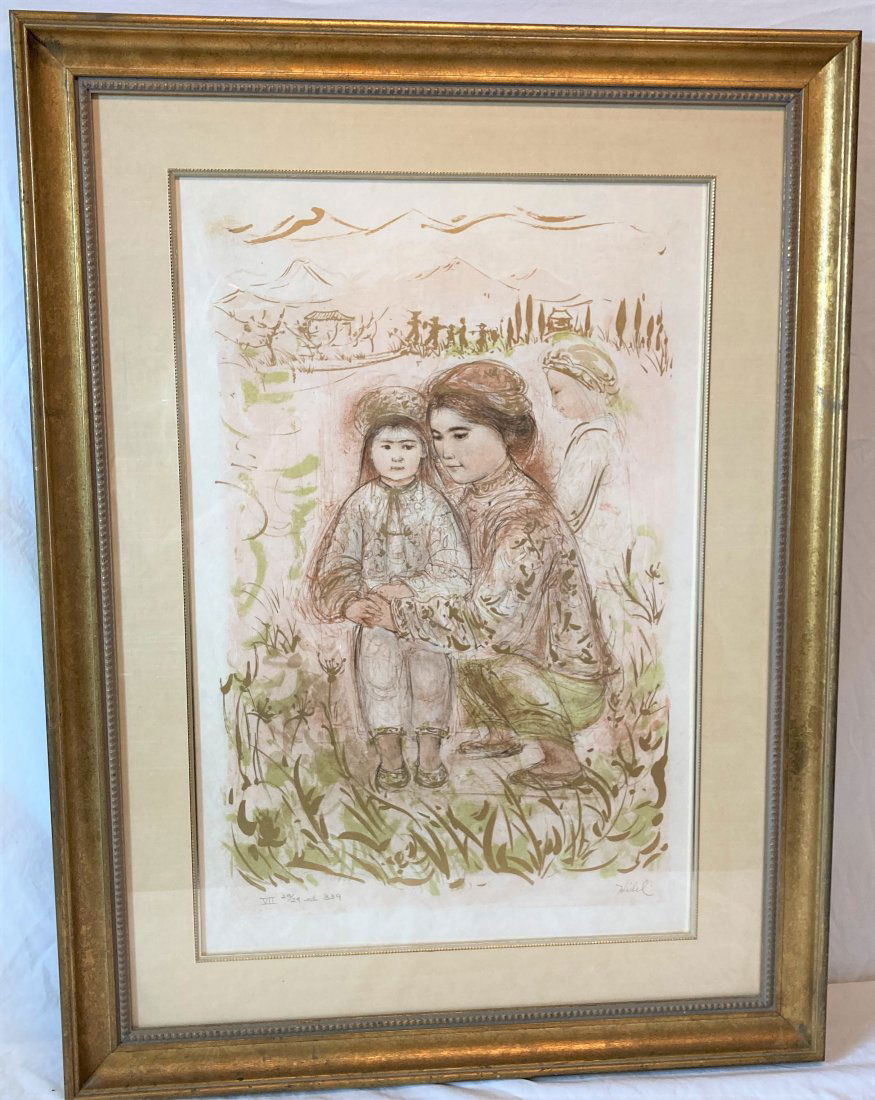 Edna Hibel Mother and Child Signed LTD Litho 29/29 (1 of 4)