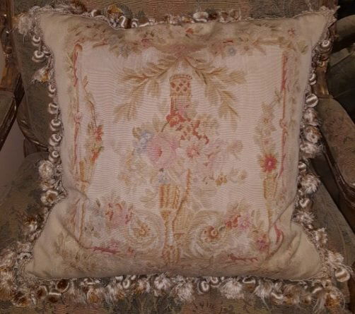 early 1900s Antique French Pillow Apr 2 LARGE AUBUSSON PILLOWS Sep 24, 2017