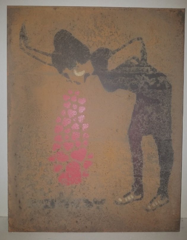 BANKSY, Pucking Hearts steel sheet Kosciuszko bridge (1 of 10)