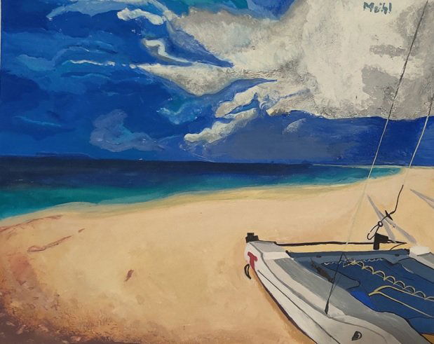 Roger Muhl (1929 - 2008) oil on paper (1 of 6)