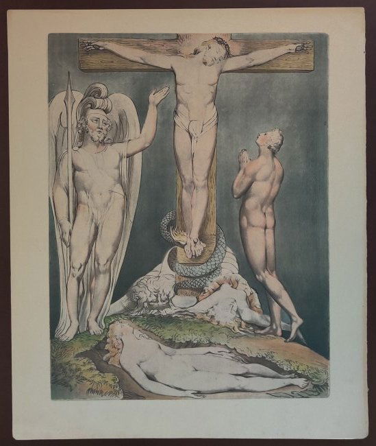 William Blake 3/9: William Blake, print on wove paper finished in ink. Dimensions unframed, L 13 x H 16 inches. Condition: good, please follow the pictures. Sale it as it is, finale sale, please read our terms and condi