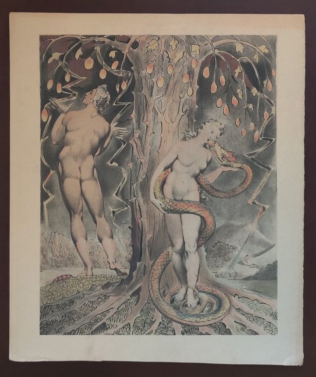 William Blake 8/9: William Blake, print on wove paper finished in ink. Dimensions unframed, L 13 x H 16 inches. Condition: good, please follow the pictures. Sale it as it is, finale sale, please read our terms and condi