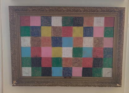 Paul Klee signed LARGE oil pastels on cardboard panel