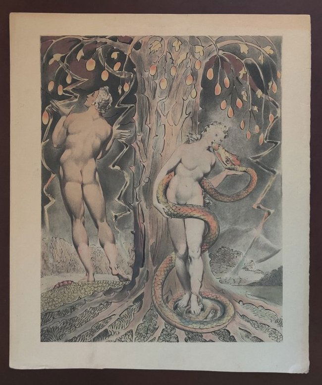 William Blake no.8 of 9: William Blake no.8, print on wove paper finished in ink. Dimensions unframed, L 13 x H 16 inches. Condition: good, please follow the pictures. Sale it as it is, finale sale, please read our terms and
