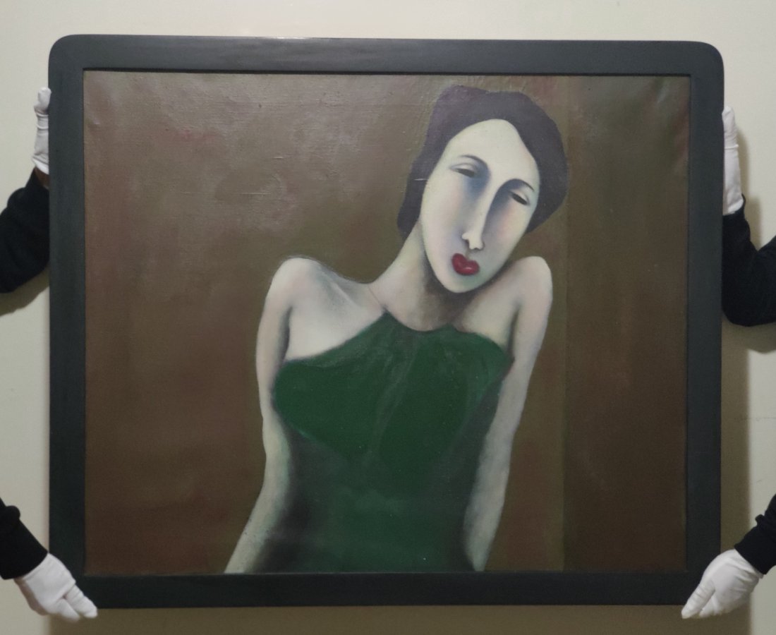 Amedeo Modigliani painting, oil on canvas (1 of 10)