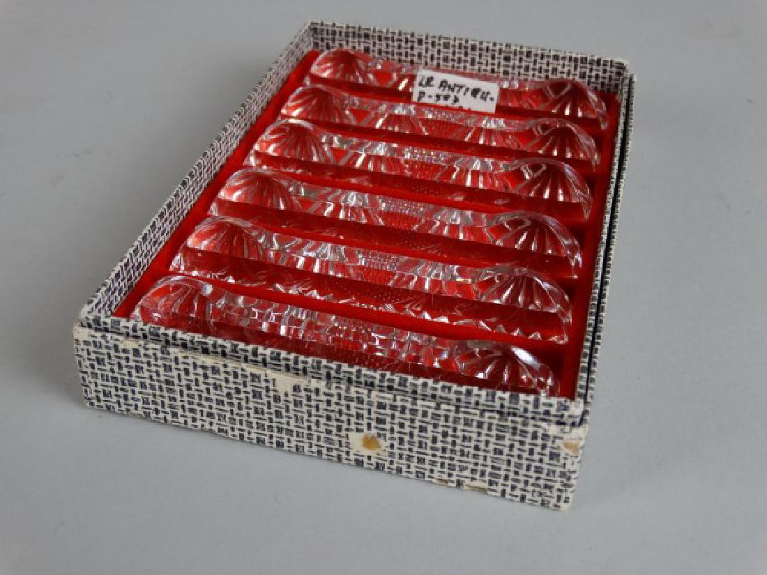Set of Cut Crystal Knife Rests (1 of 3)