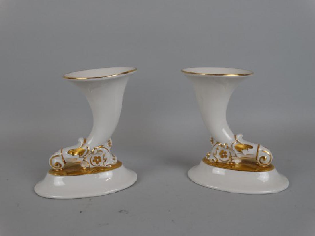 Pair of Old Paris Cornucopia Vases (1 of 1)