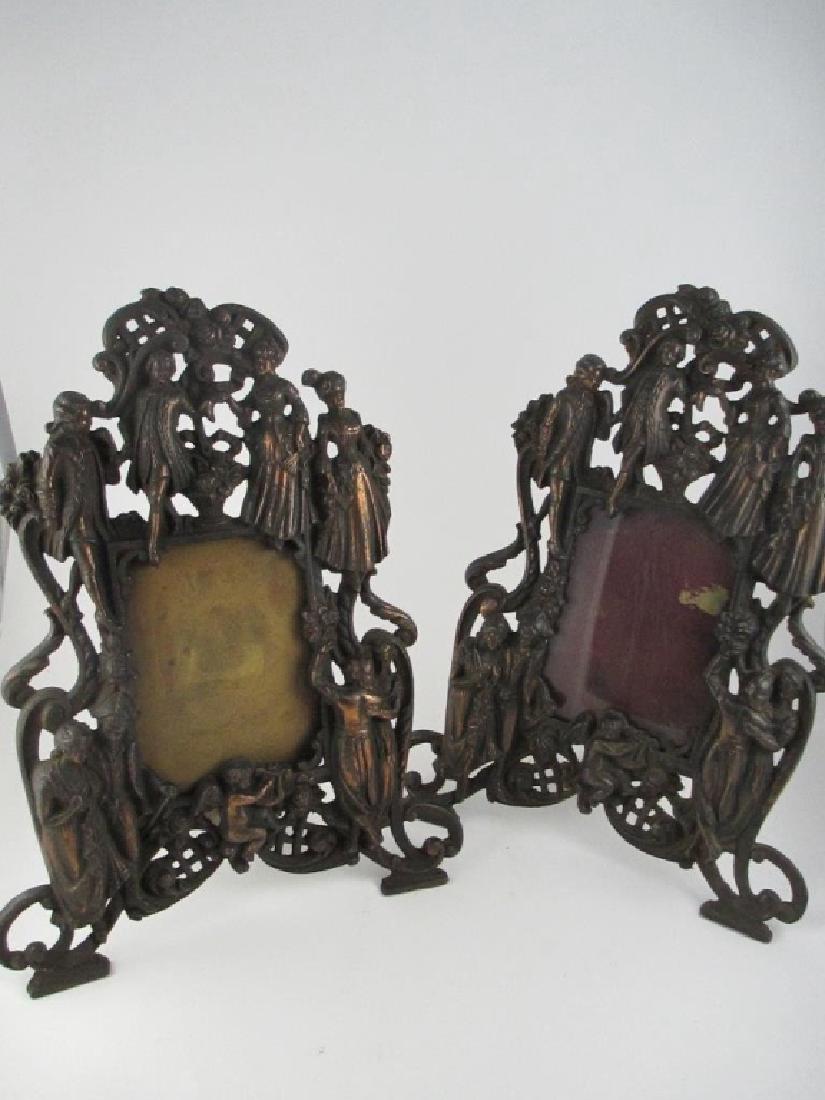 Pair of Figural Bronzed Metal Photo Frames (1 of 6)