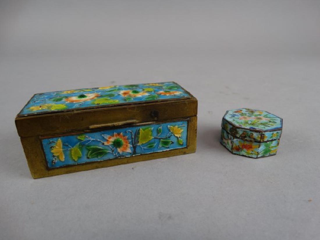 Lot of 2 Enameled Boxes (1 of 5)