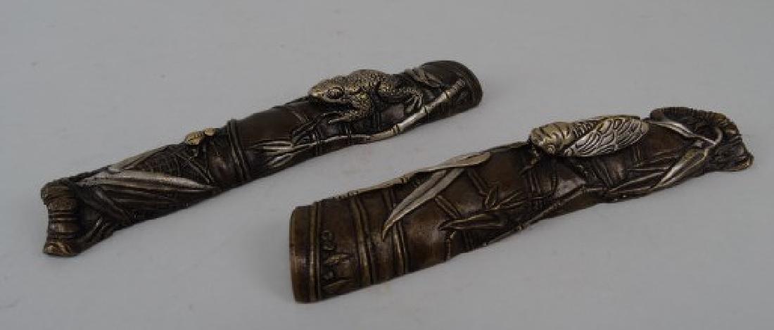 Pair of Japanese Bronze Paperweights (1 of 3)