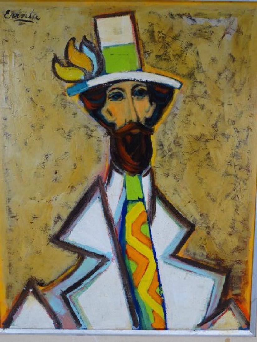 MANNER OF DAVID ADICKES - Oil on Canvas: MANNER OF DAVID ADICKES - Oil on Canvas Size: 27" L x 33" H - Frame