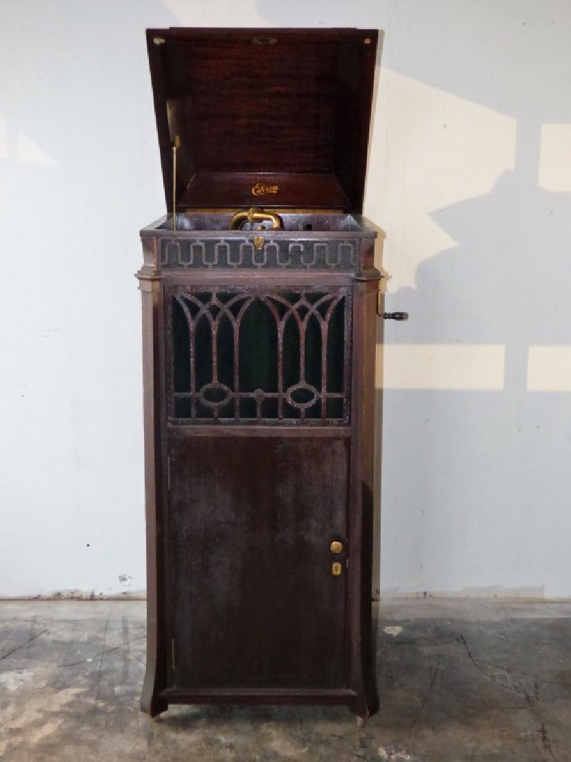 An American Edison Cabinet Disc Phonograph Player (1 of 2)