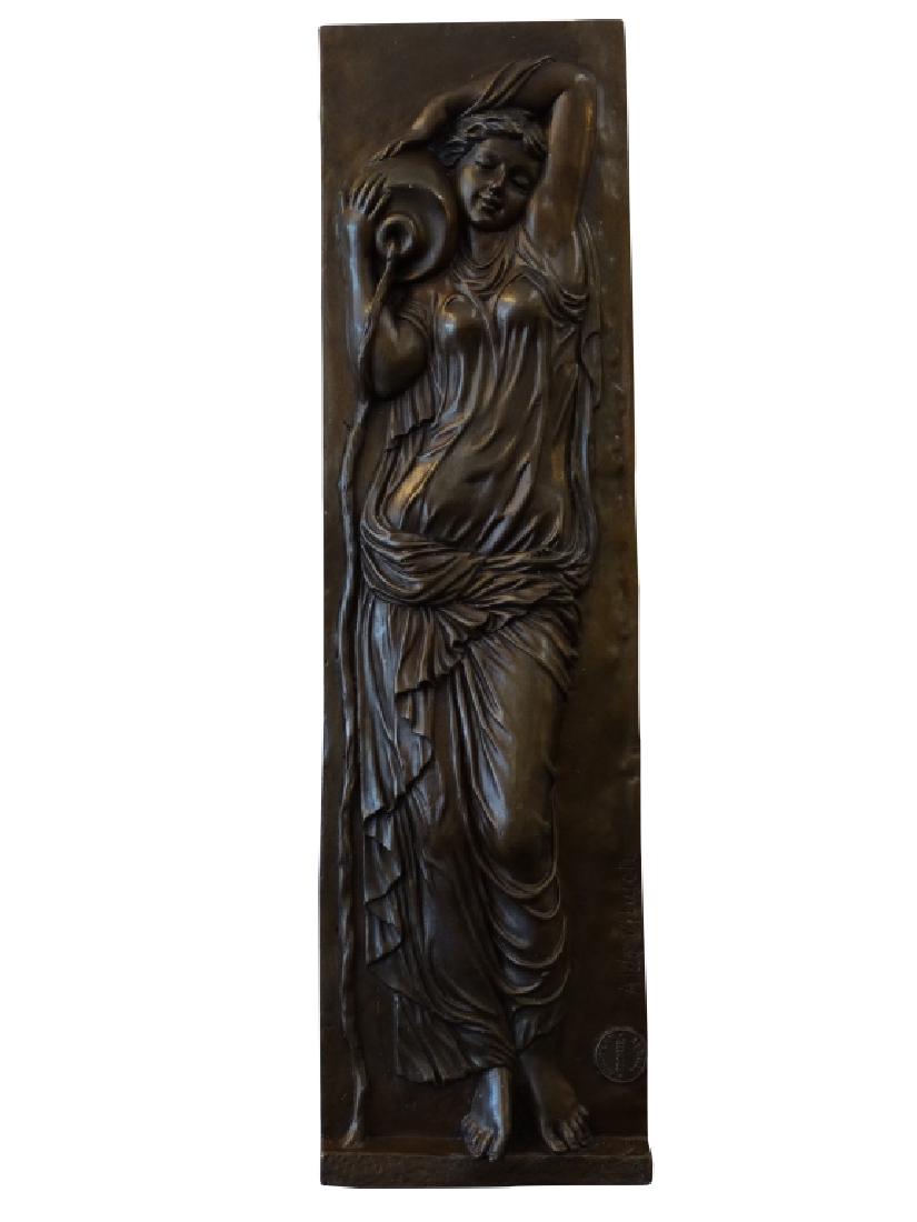 ALDO VITALEH : Bronze Plaque: ALDO VITALEH : Bronze Plaque Size : 19" H x 5.25" W