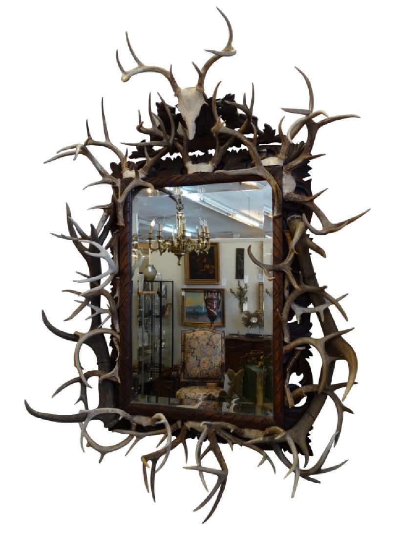 Belgium Style Horn Adorned Mirror (1 of 4)