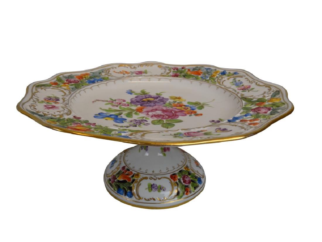 Antique German Reticulated Dresden Compote (1 of 5)