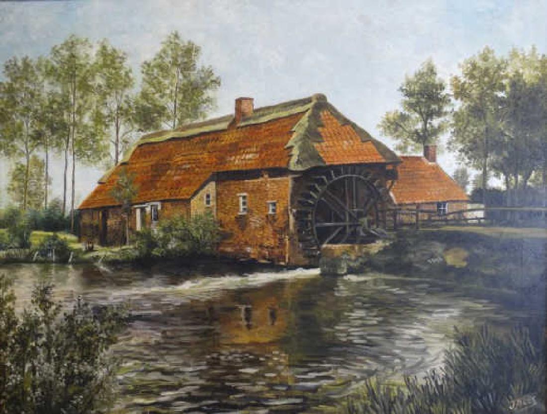 JARES : Oil on Canvas Painting - Mill (1 of 5)