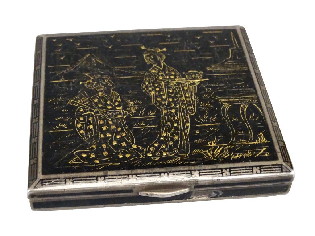 Sterling Silver Austrian Enamel Cigarette Case (1 of 7)